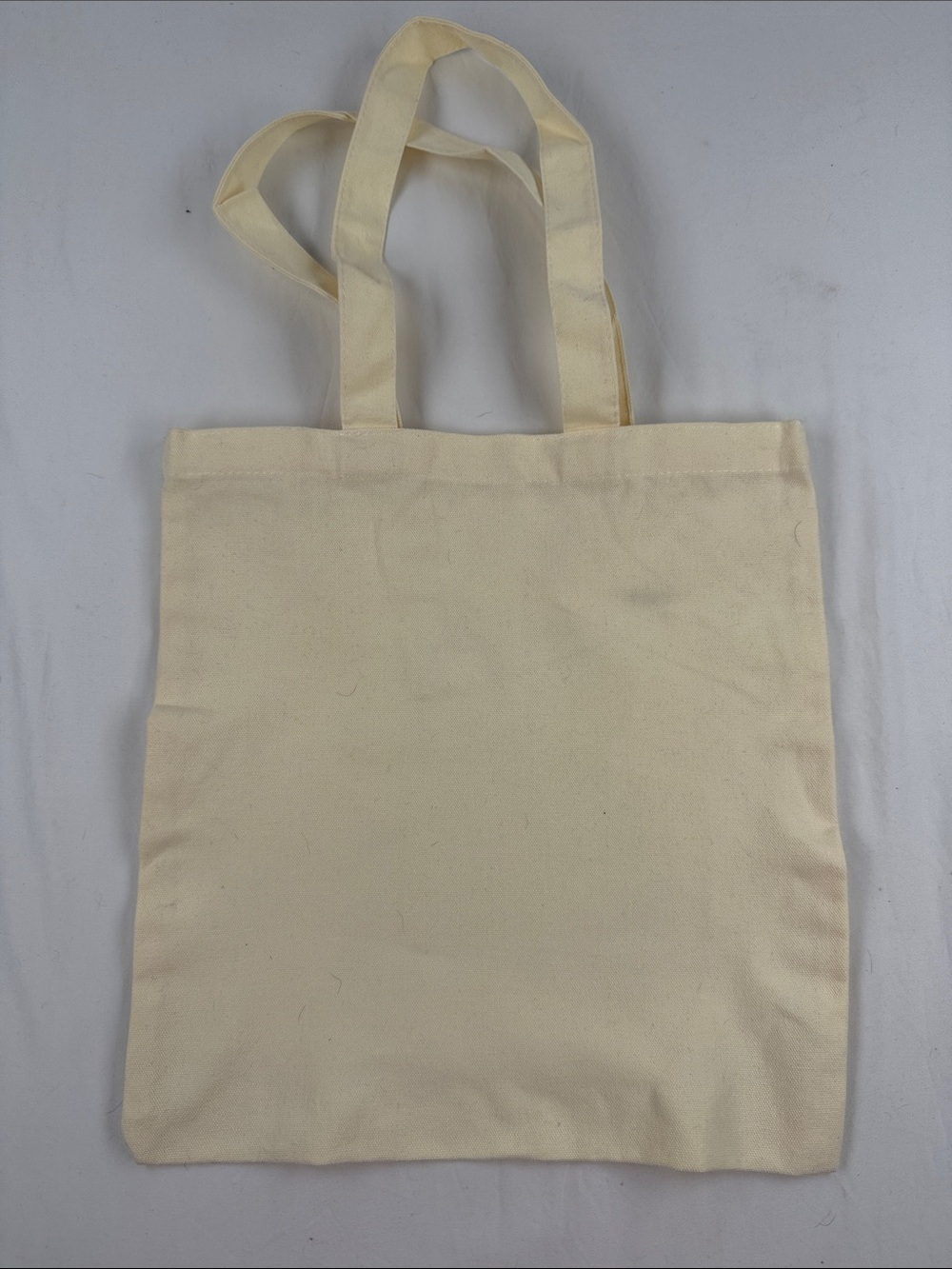 Hand Crafted Cream Book-Print Tote Bag - Picture 3 of 3